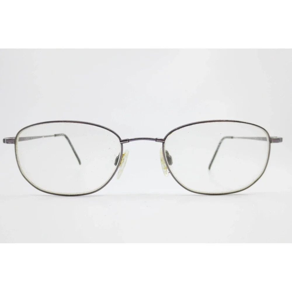 Flexon 600 by Marchon Gunmetal Oval Titanium Eyeglass Frames 52-18-140 35961